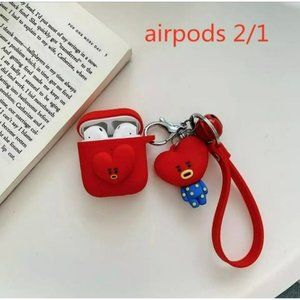 New Case AirPods 2 and 1  Keychain Selicone TATA